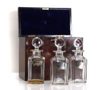 A Regency mahogany cased travelling decanter box c.1820