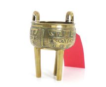 A Chinese bronze censer 19th century