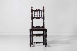 A walnut hall chair Late 17th/early 18th century