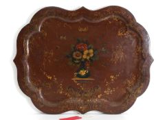 A toleware tray, Mid 19th century