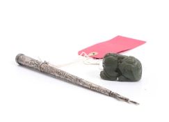 A Chinese jade figure