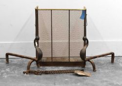 A pair of fire dogs 20th century