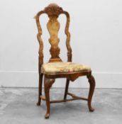 A George II walnut side chair, 19th Century