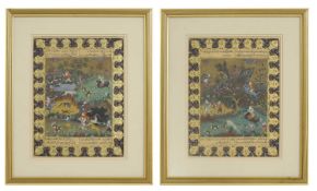 A pair of Indo-Persian paintings 20th century