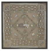 A Persian embroidered panel 19th century