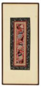 A Chinese embroidered panel 19th century