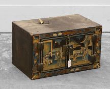 A Chinese polychrome table top cabinet 20th century