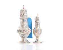 A silver sugar shaker Birmingham, 1890