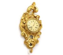Louis XV-style giltwood cartel clock 20th century