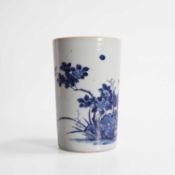 A Chinese blue and white brush pot In the Shunzhi style