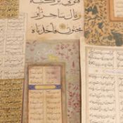 A collection of folios from a manuscript
