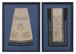 Two Chinese embroideries Early 20th century