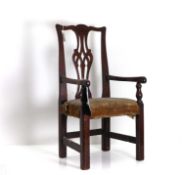 A Chippendale style mahogany child's elbow chair, Circa 19th century