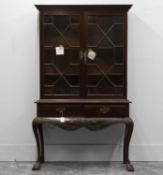 A Chippendale Revival display cabinet, 19th Century