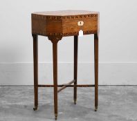 A Regency rosewood and specimen parquetry work table Early 19th century