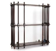 A set of mahogany hanging shelves Circa 19th century