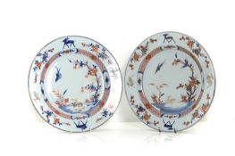 A pair of Chinese Imari porcelain dishes Qing dynasty ((1644–1912) Circa 1720