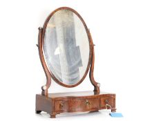 A walnut and bone toilet mirror Late 18th century