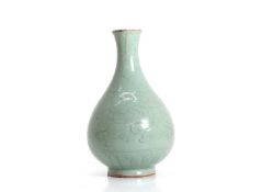 A Chinese celadon vase 17th century