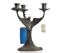 A Kayserzinn 'Bats' girandole 20th century