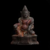 A Tibetan painted bronze figure of Kubera 19th/20th century