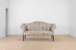 A George III-style mahogany settee, Late 19th century