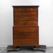 A George III mahogany chest on chest 18th / 19th century