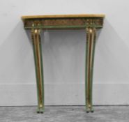 A wrought iron console table 19th century