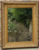 A gilt gesso cushion frame mirror 19th century