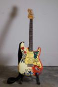 A Vintage V6 Thomas Blug Signature Summer of Love relic electric guitar