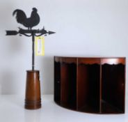 A mahogany folio corner cabinet 19th century