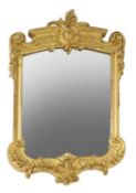 A gilt framed wall mirror,