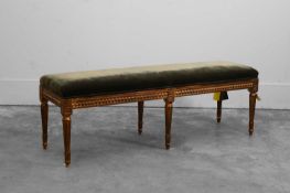 Louis XVI-style giltwood bench or stool 20th century