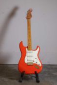 A Fender Squier Stratocaster guitar Of recent manufacture