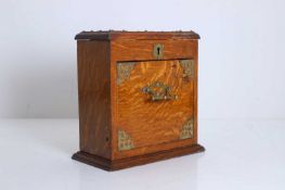 An oak and brass mounted perfume casket Late 19th century