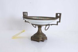 A porcelain and gilt-metal tazza 19th century