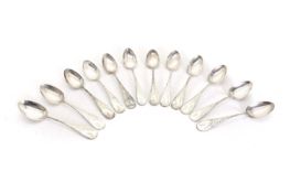 A set of twelve silver spoons