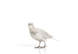 A novelty silver pepper caster modelled as a sparrow