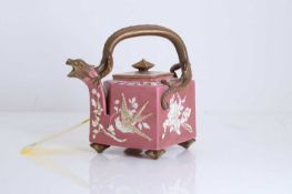 A Royal Worcester Aesthetic Movement teapot Dated 1872