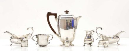 A collection of silver items