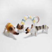 Roberto Rigon (Italian, b.1929) A cat, a rhinoceros and a boar