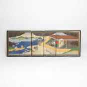 A six-fold Japanese table screen, 19th-20th century