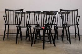 A set of eight J42 chairs 20th century
