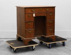 A George III mahogany kneehole desk 19th century