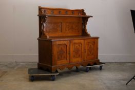 A Victorian oak aesthetic movement buffet Circa 1880