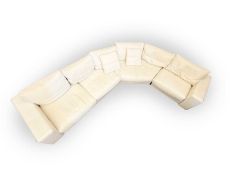 A Natuzzi leather corner sofa 21st century