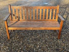 A teak bench Of modern manufacture