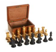 An Ayres Jacques Cook Staunton part chess set Early 20th century