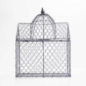 An ornamental wire birdcage, of recent manufacture,