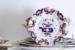 A Masons part dinner service, 19th to 20th century,